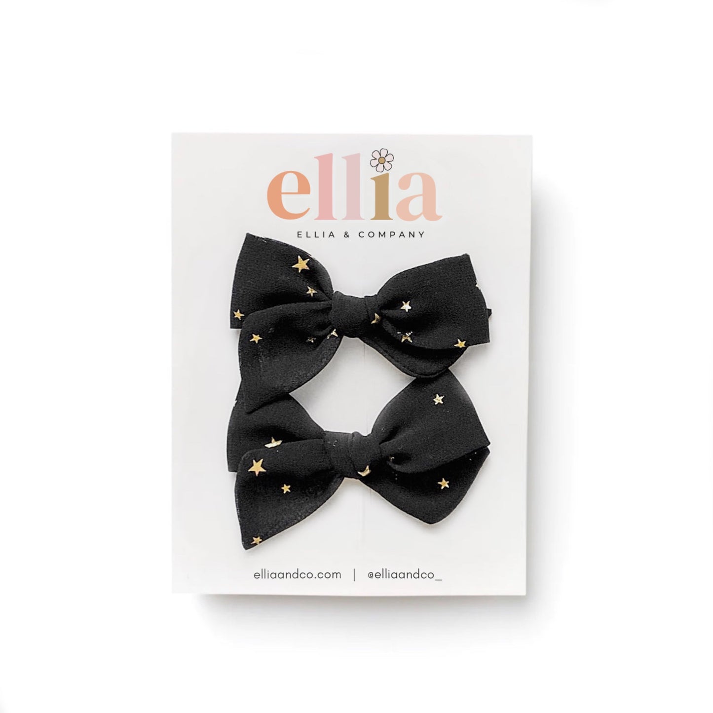 Starlight Black - Mini Twirl Piggie Clips