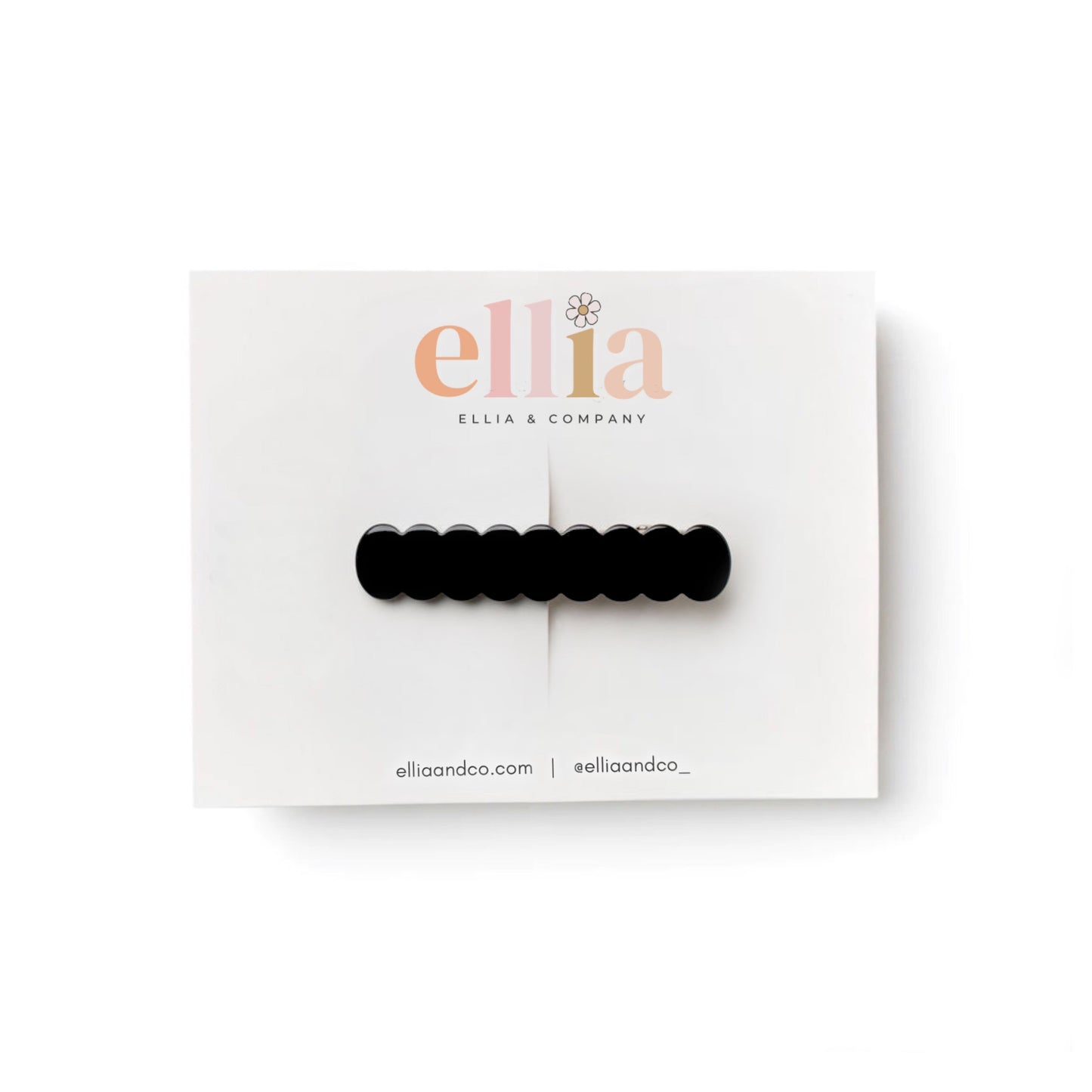 Black - Scalloped Bar Clip