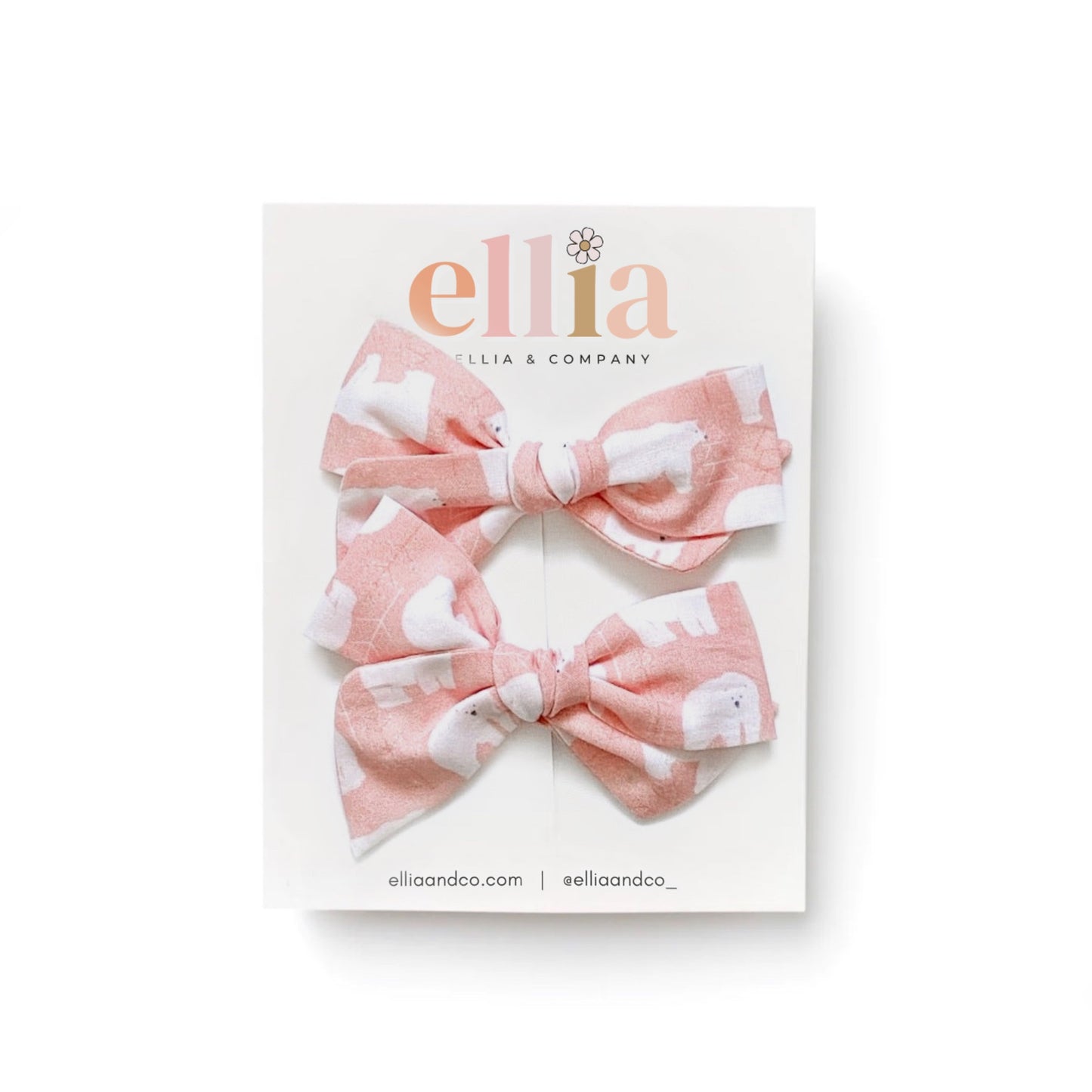 Polar Bears - Mini Twirl Piggie Clips