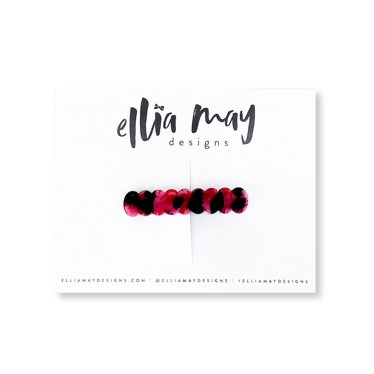 Wild About You in Red - Scalloped Bar Clip