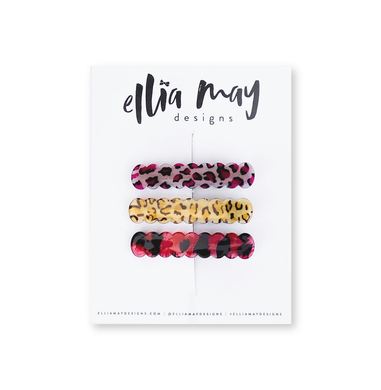 Wild About You - Scalloped Bar Clip Set