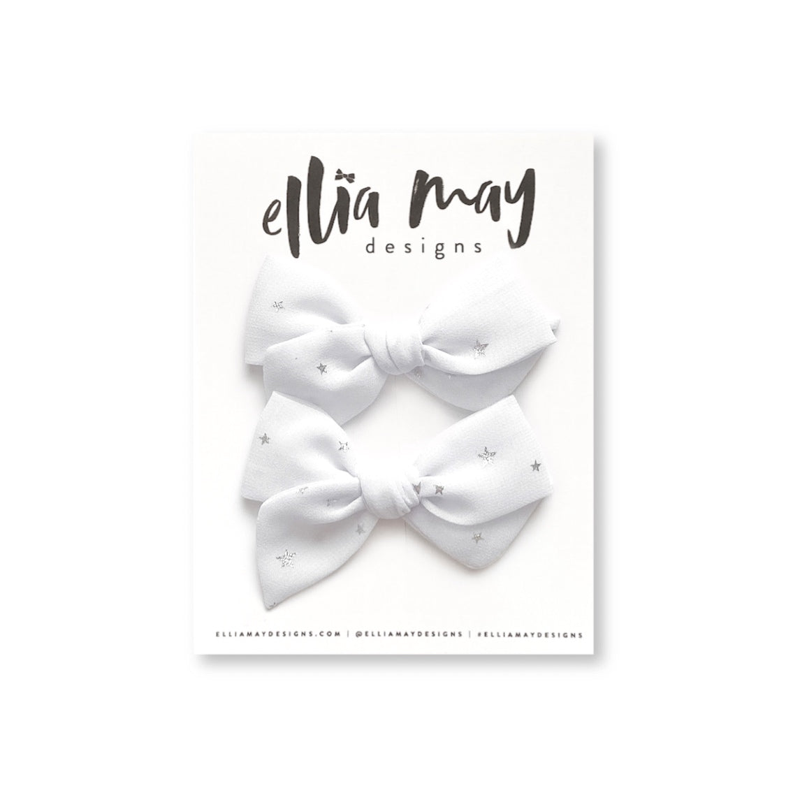 Starlight White - Mini Twirl Piggie Clips