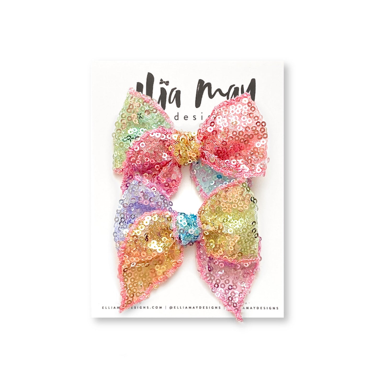 Rainbow Sequin - Mini Fairytale Piggie Clips