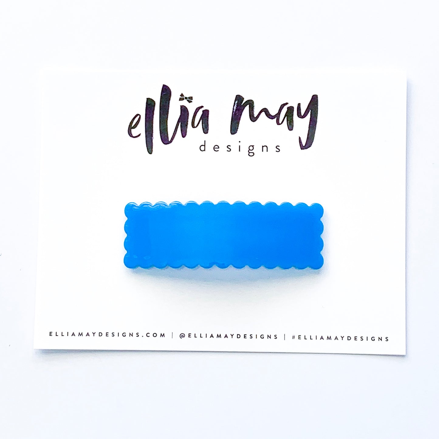 Dark Blue - Scalloped Snap Clip