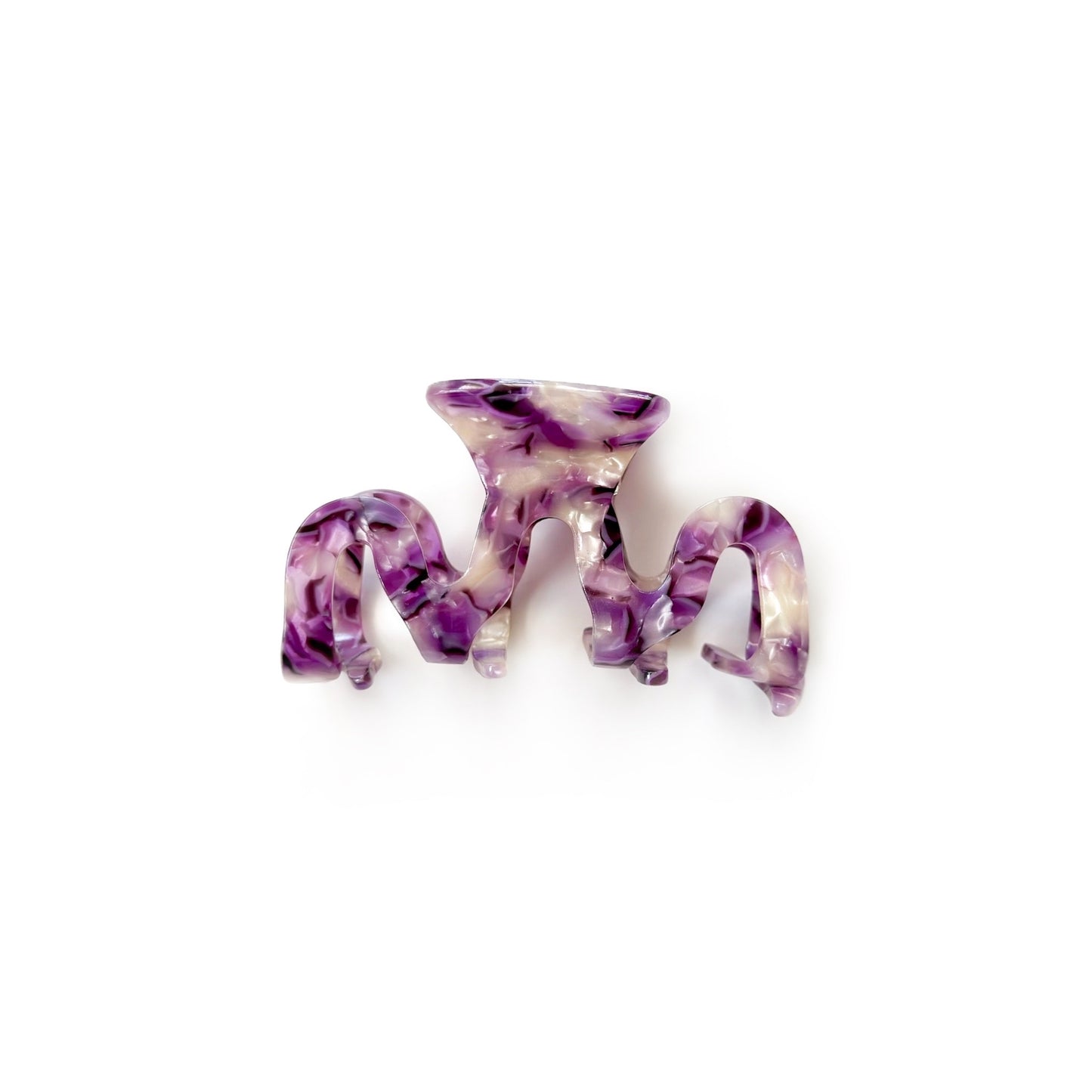 Purple Marble - Squiggle Claw Clip