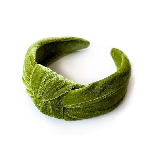 Chartreuse Velvet - Knot Headband