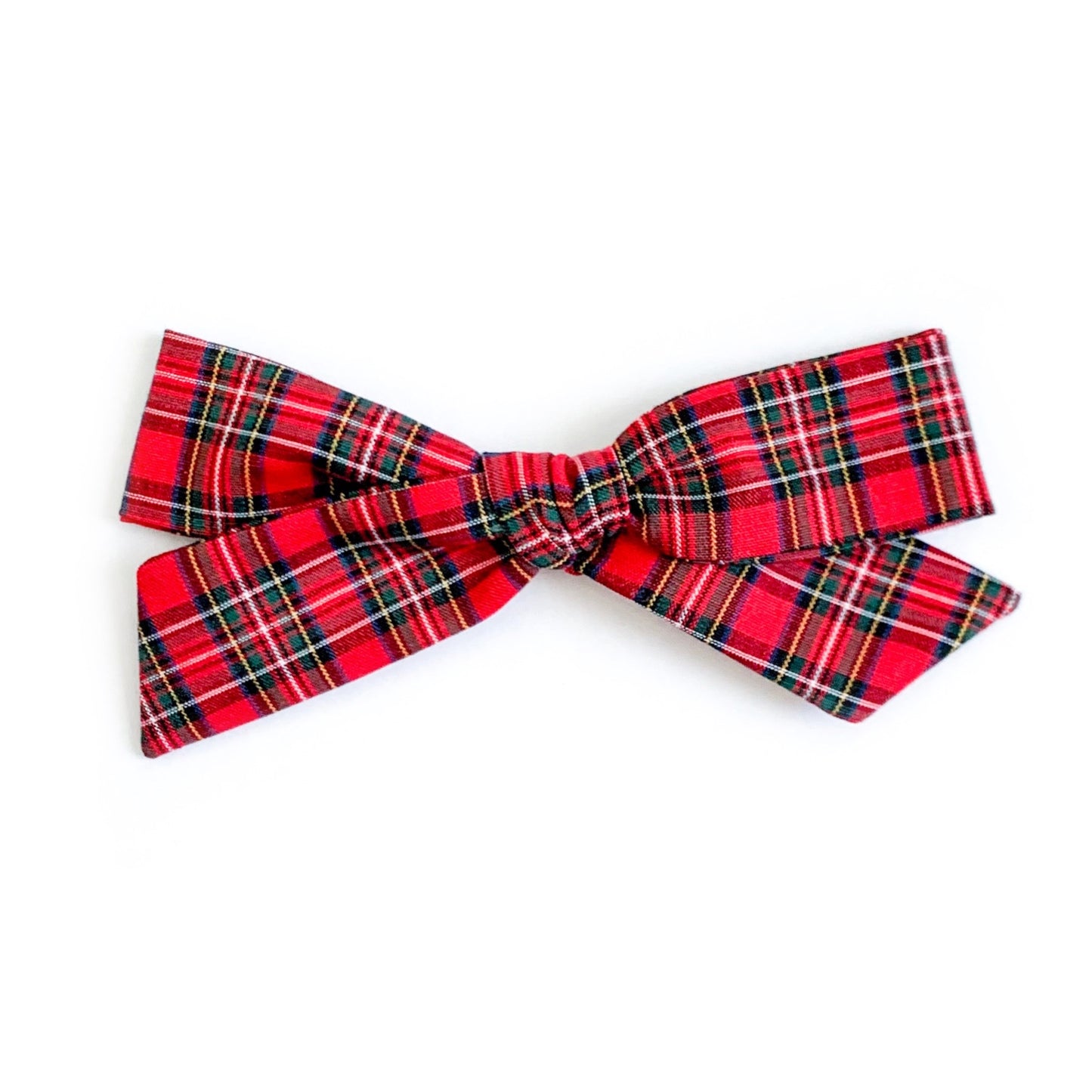 Traditional Holiday Plaid in Red - Oversized Knot