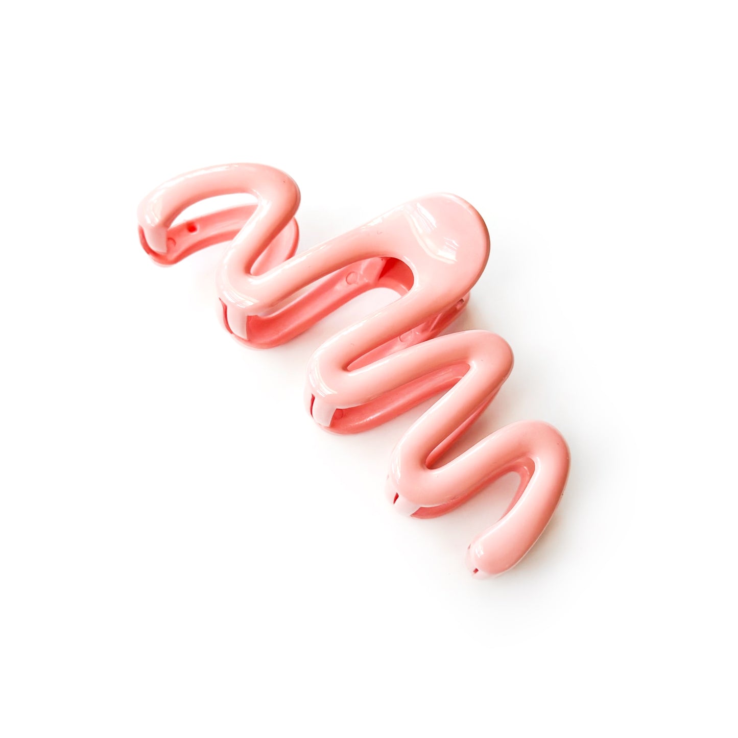 Blush Squiggle - Claw Clip