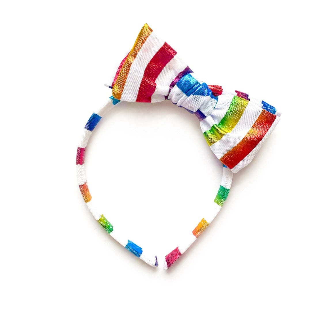Metallic Rainbow Stripe - Big Girl Headband