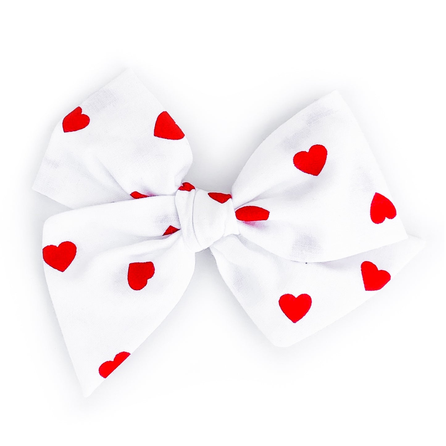 Red Hearts on White - Oversized Twirl